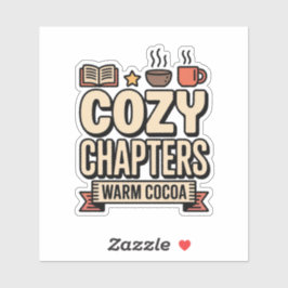 Cozy Chapters Warm Cocoa Holiday Sticker