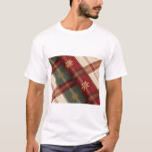 Cozy Checked Holiday Pattern T-shirt (Voorkant)