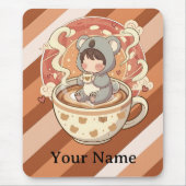 Cozy Chibi Koala Workspace Mouse Pad Muismat (Voorkant)