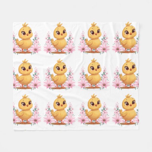 Cozy Chick Fleece Blanket Deken (Voorkant (Horizontaal))
