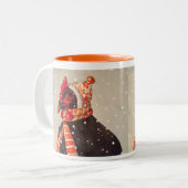 Cozy Chicken met Knit Pet Holiday Mok (Voorkant links)