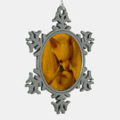 Cozy Chihuahua Pewter Snowflake Ornament (Links)
