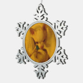 Cozy Chihuahua Pewter Snowflake Ornament (Rechts)
