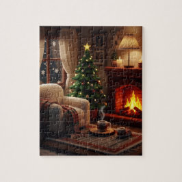 Cozy Christmas atmosphere, in a knitted style Legpuzzel