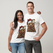 Cozy Christmas Bear | Warm Lights & Winter Magic  T-shirt (Unisex)