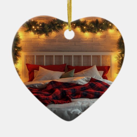 Cozy Christmas Bedroom Ornament | Warm Holiday (Voorkant)