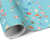 Cozy Christmas Book Gift Wrapping Paper Cadeaupapier (Rol Hoek)