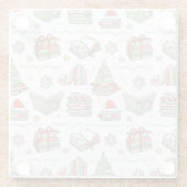 Cozy Christmas Book Lover  Glazen Onderzetter (Achterkant)