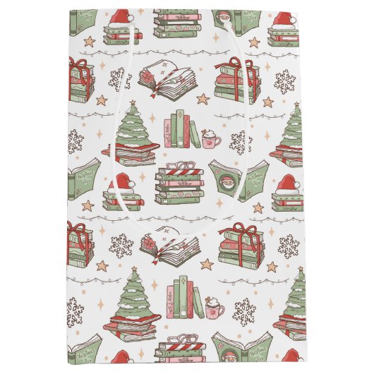 Cozy Christmas Book Lover  Medium Cadeauzakje (Voorkant)