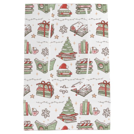 Cozy Christmas Book Lover  Medium Cadeauzakje (Achterkant)