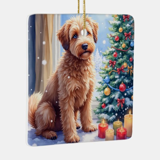 Cozy Christmas Bouvier des Flandres Art Keramisch Ornament (Rechts)