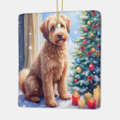 Cozy Christmas Bouvier des Flandres Art Keramisch Ornament (Links)