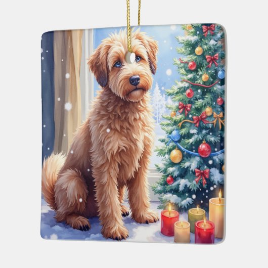 Cozy Christmas Bouvier des Flandres Art Keramisch Ornament (Links)
