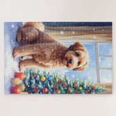 Cozy Christmas Bouvier des Flandres Art Legpuzzel (Horizontaal)