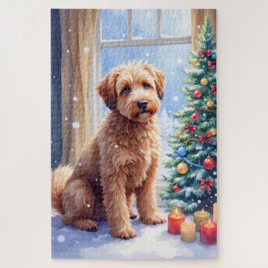 Cozy Christmas Bouvier des Flandres Art Legpuzzel (Verticaal)