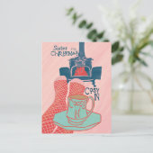 Cozy Christmas by the Fire Feestdagenkaart (Staand voorkant)