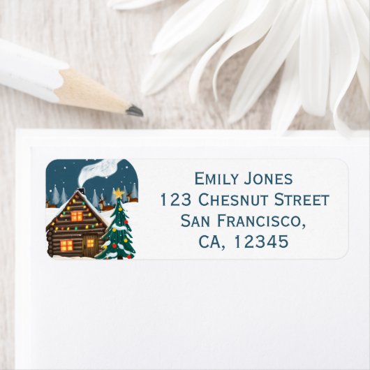 Cozy Christmas Cabin Etiket (Insitu)
