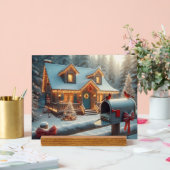 Cozy Christmas Cabin Winter Wonderland Acryl Bord (Huwelijk)