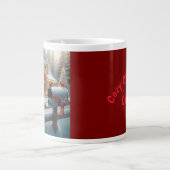 Cozy Christmas Cabin Winter Wonderland Grote Koffiekop (Voorkant)