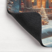 Cozy Christmas Cabin Winter Wonderland Muismat (Hoek)