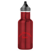 Cozy Christmas Cabin Winter Wonderland Waterfles (Rechts)