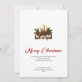 Cozy Christmas candles holly berries design card Feestdagenkaart (Voorkant)