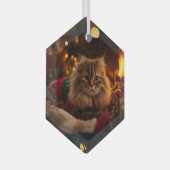Cozy Christmas Cat Ornament  (Voorkant Rechts)