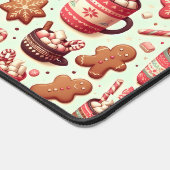 Cozy Christmas Cocoa and Gingerbread Pattern Bureaumat (Hoek)