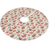 Cozy Christmas Cocoa and Gingerbread Pattern Kerstboom Rok (Gekanteld)
