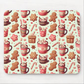 Cozy Christmas Cocoa and Gingerbread Pattern Muismat (Voorkant)