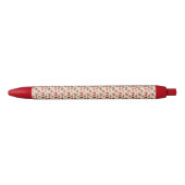 Cozy Christmas Cocoa and Gingerbread Pattern Zwarte Inkt Pen (Voorkant)