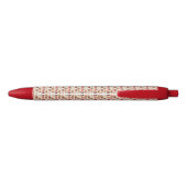 Cozy Christmas Cocoa and Gingerbread Pattern Zwarte Inkt Pen (Achterkant)