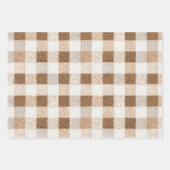 Cozy Christmas Cocoa Plaid Marshmallow Gingerbread Inpakpapier Vel (Voorkant)