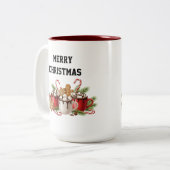 Cozy Christmas Cocoa  Tweekleurige Koffiemok (Voorkant links)