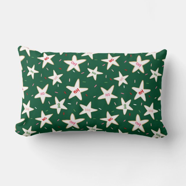 Cozy Christmas Cookie Pattern Kussen (Voorkant)