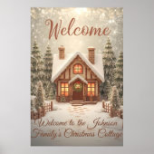 Cozy Christmas Cottage Welcome Poster (Voorkant)
