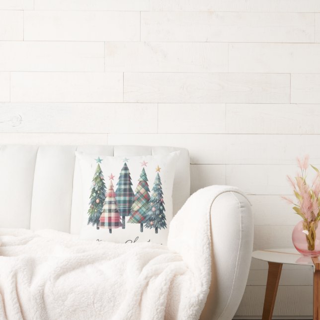 Cozy Christmas Cushion with Santa Claus Illustrati Kussen (Bank)