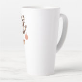 Cozy Christmas Deer with Ornaments and Lights Latte Mok (Rechterhoek)