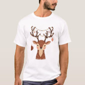 Cozy Christmas Deer with Ornaments and Lights T-shirt (Voorkant)