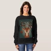 Cozy Christmas Deer with Ornaments and Lights Trui (Voorkant volledig)