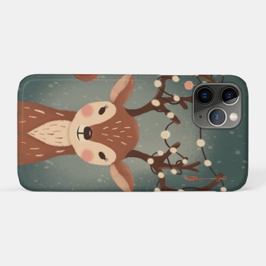 Cozy Christmas Deer with Ornaments and LPhone Case (Achterkant (horizontaal))