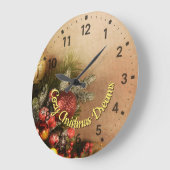Cozy Christmas Dreams Wall Clock | Holiday Wall  Grote Klok (Hoek)