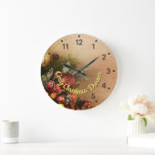 Cozy Christmas Dreams Wall Clock | Holiday Wall  Grote Klok (Huis)