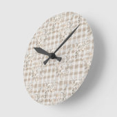 Cozy christmas earth tones floral  ronde klok (Hoek)