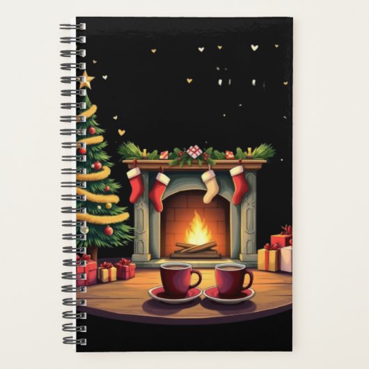 Cozy Christmas Eve Fireplace Scene | Nostalgic Planner (Voorkant)