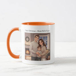Cozy Christmas Family Mug – Holiday Gift Illustrat Mok