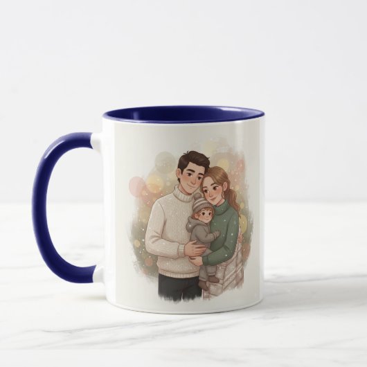 Cozy Christmas Family Mug – Personalized Holiday G Mok (Links)