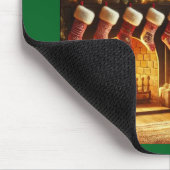 Cozy Christmas Fireplace Mouse Pad Muismat (Hoek)
