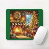 Cozy Christmas Fireplace Mouse Pad Muismat (Met muis)