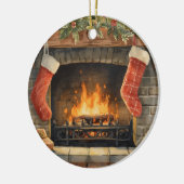Cozy Christmas Fireplace Ornament | Personalized  (Links)